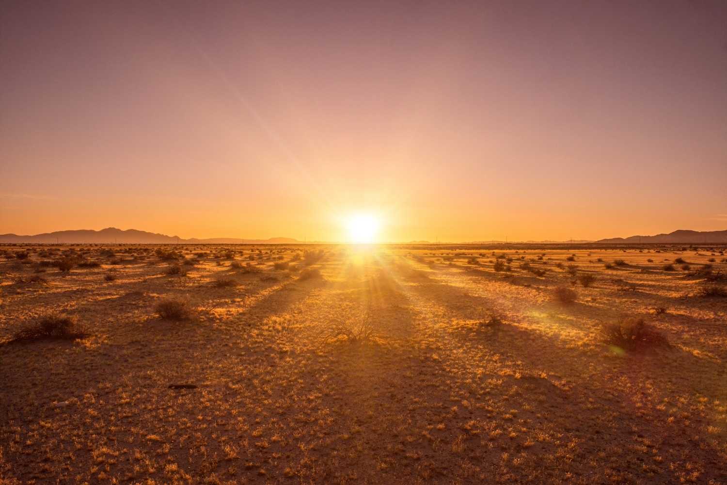 Sunset in the Moroccan desert
